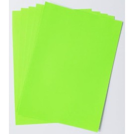 Fluorescent Green Fluorescent Sheets, Approx. A4 Size, 5 Sheets