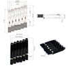 OVSAL Fanned Fret Headless Guitar Bridge，CNC Zinc Alloy 6 String