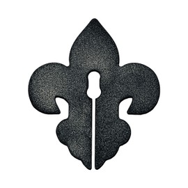 FLAG COASTER Garden Flag Stopper - Weather-resistant, Decorative Holder And Accessory for Outdoor Yard Garden Flag Poles - Keeps Flags From Flying Off in Windy Weather - Fleur de Lis Design (Black)