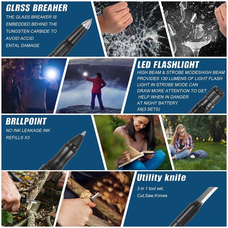 10 In 1 Multi Tool Pen Gifts for Men Unique
