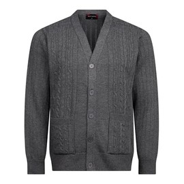 Men's Knitted Cardigan Sweater Winter Warm Long Sleeve V-Neck Button Front Casual Knitwear with Pockets Soft Comfortable Classic Fit Outerwear (UK, Alpha, XL, Regular, Regular, Charcoal)