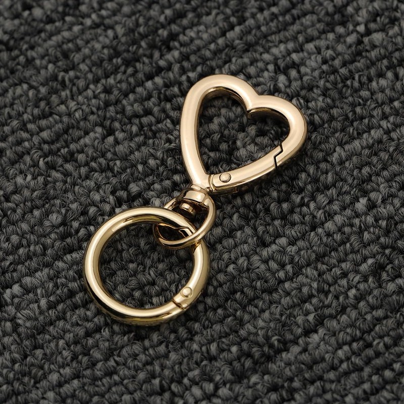 [FUSSED] 2pcs Heart Shape Alloy Swivel Lobster Clasp Spring Snap