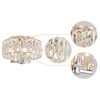 AGV LIGHTING CL002C K9 Crystal Flush Mount Ceiling Light Fixture,
