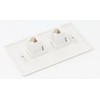 RiteAV 1 Gang 2 Port Cat6 Wall Plate - White
