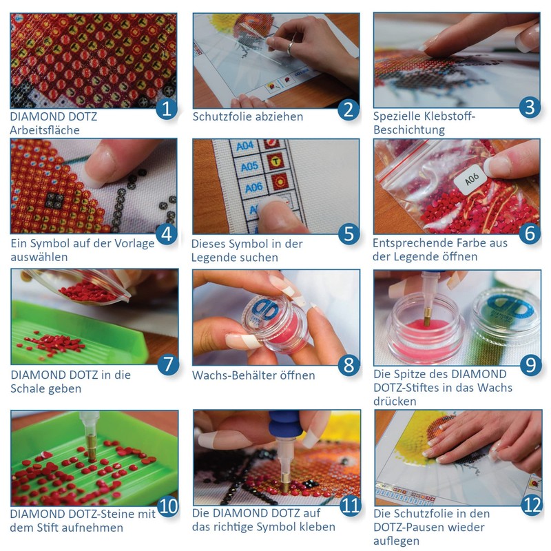 Diamond Art 5pc Primry Freestyle Sampler, Primary