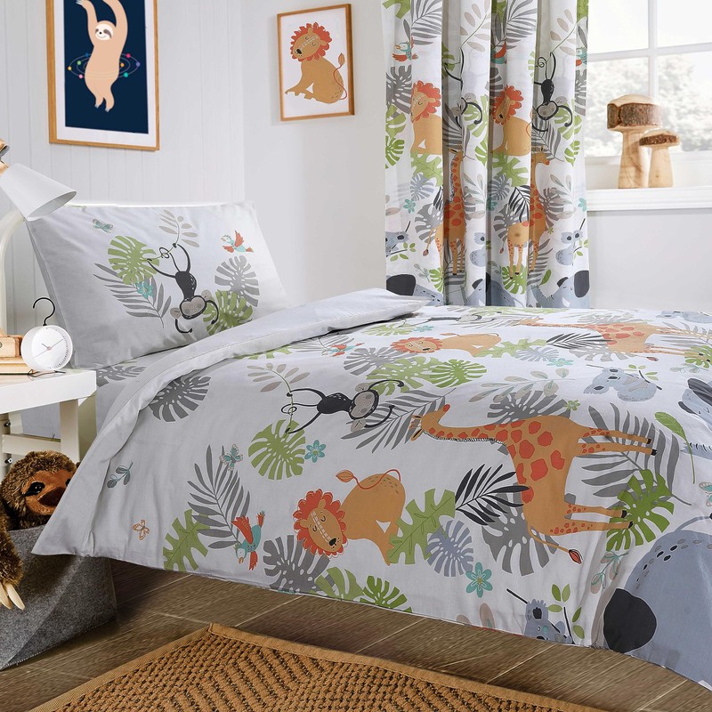Olivia Rocco Kids Safari Duvet Cover Set Soft Lightweight Bedding