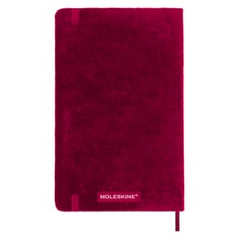 Moleskine Lined Notebook, Limited Edition Velvet Collection, Velvet Hard Cover and Elastic Closure, Pink Colour, Large Format, 144 Pages
