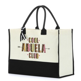 Abuela Gifts Tote Bag - Grandma Gifts Beach Bag for Mothers Day, Retirement & Birthday - Canvas Travel Shopping Bag