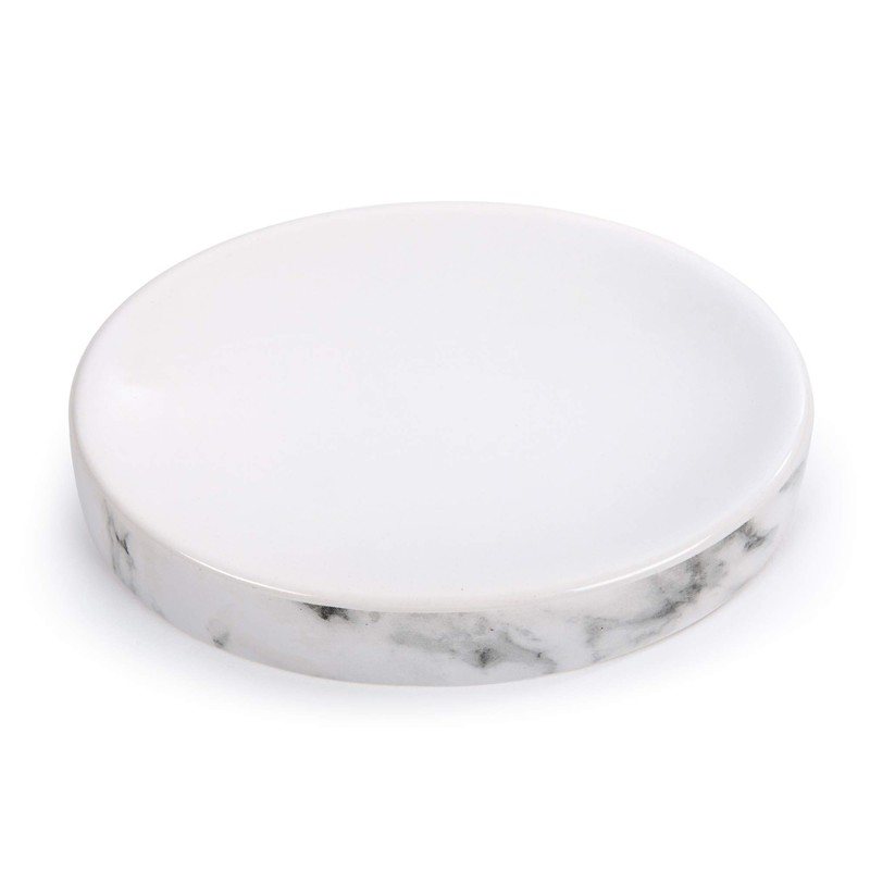 Bodico White 3-Piece Marble Bathroom Accessory Set