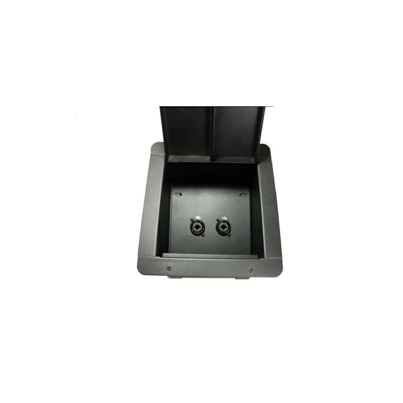 Recessed Floor Pocket Stage Box Loaded w/ 2 NCJ6FI-S Neutrik