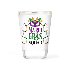 Mardi Gras Shot Glass - Mardi Gras Shot - Funny Shot Glass - Mardi Gras Gift - Fat Tuesday Shot - Mardi Gras Party Favor - Mardi Gras Squad