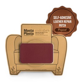 MastaPlasta Premium Leather Repair Patch - Red 4" x 2.4" (10 x 6 cm). Instant Upholstery-Quality Scratch and Tear Repair for Sofas, Car Interiors, Bags, Vinyl & More
