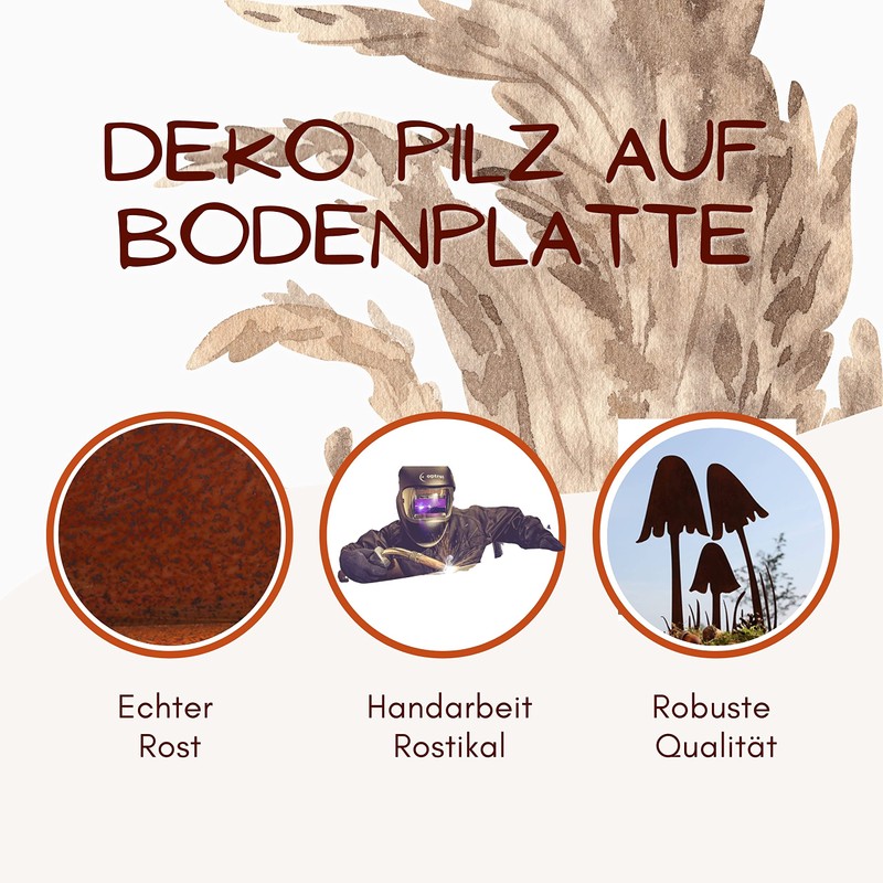 Iron, Mushrooms, decoration ideas for the autumn of metal