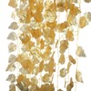 Xnferty 12PCS Golden Leaf Garland, 86IN Spring Summer Artificial Leaf