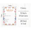 Inkdotpot Bridal Shower Games Set of 4(50 Sheets Each) Floral