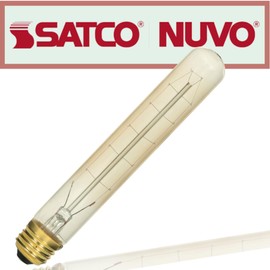 Satco 60 Watt T9 Incandescent; Clear; 3000 Average Rated Hours; 230 Lumens; Medium Base; 120 Volt for Pendant Lighting Fixtures, Decorative for Dining Room, Studio, Lounge, Restaurants (6 Pack)