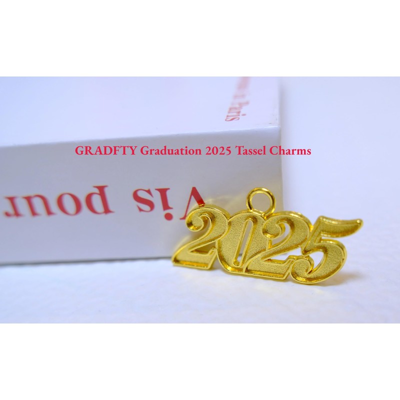 GRADFTY 2025 Tassel Graduation, Blue and White Tassel 2025