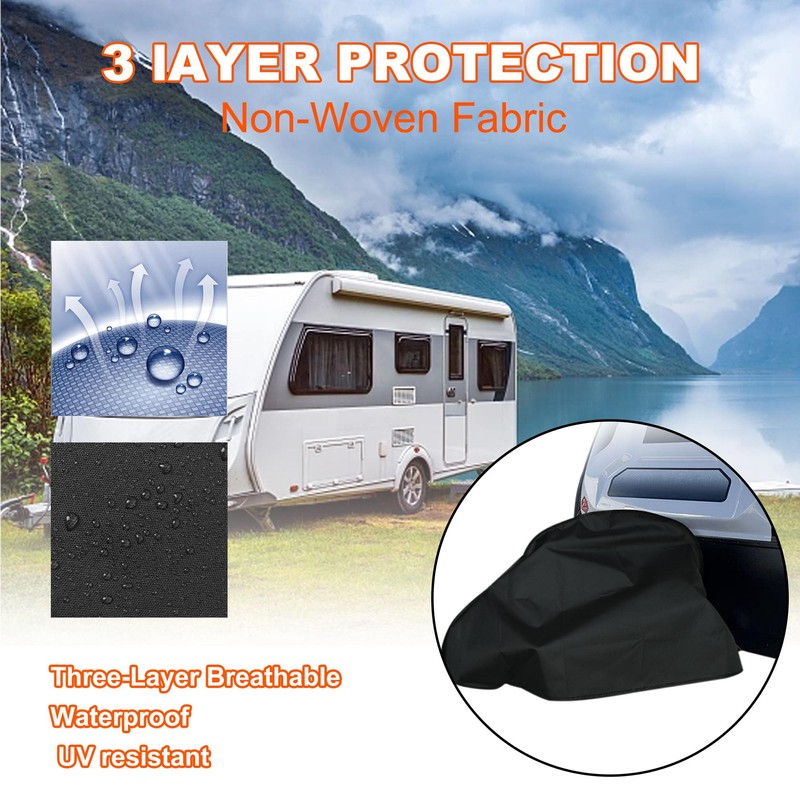 Caravan Hitch Cover Waterproof Breathable Tow Hitch Cover, Tongue Jack