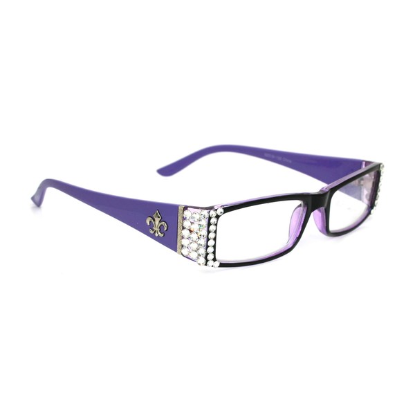 The French, (Bling) Fleur De Lis Women Reading Glasses Adorned