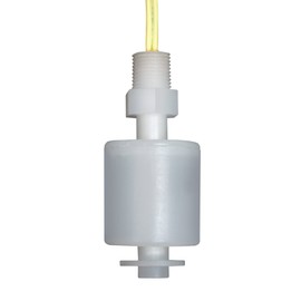 Madison M9000 Plastic Miniature Liquid Level Float Switch with Kynar Stem, 30 VA SPST, 1/8" NPT Male, 15 psig Pressure