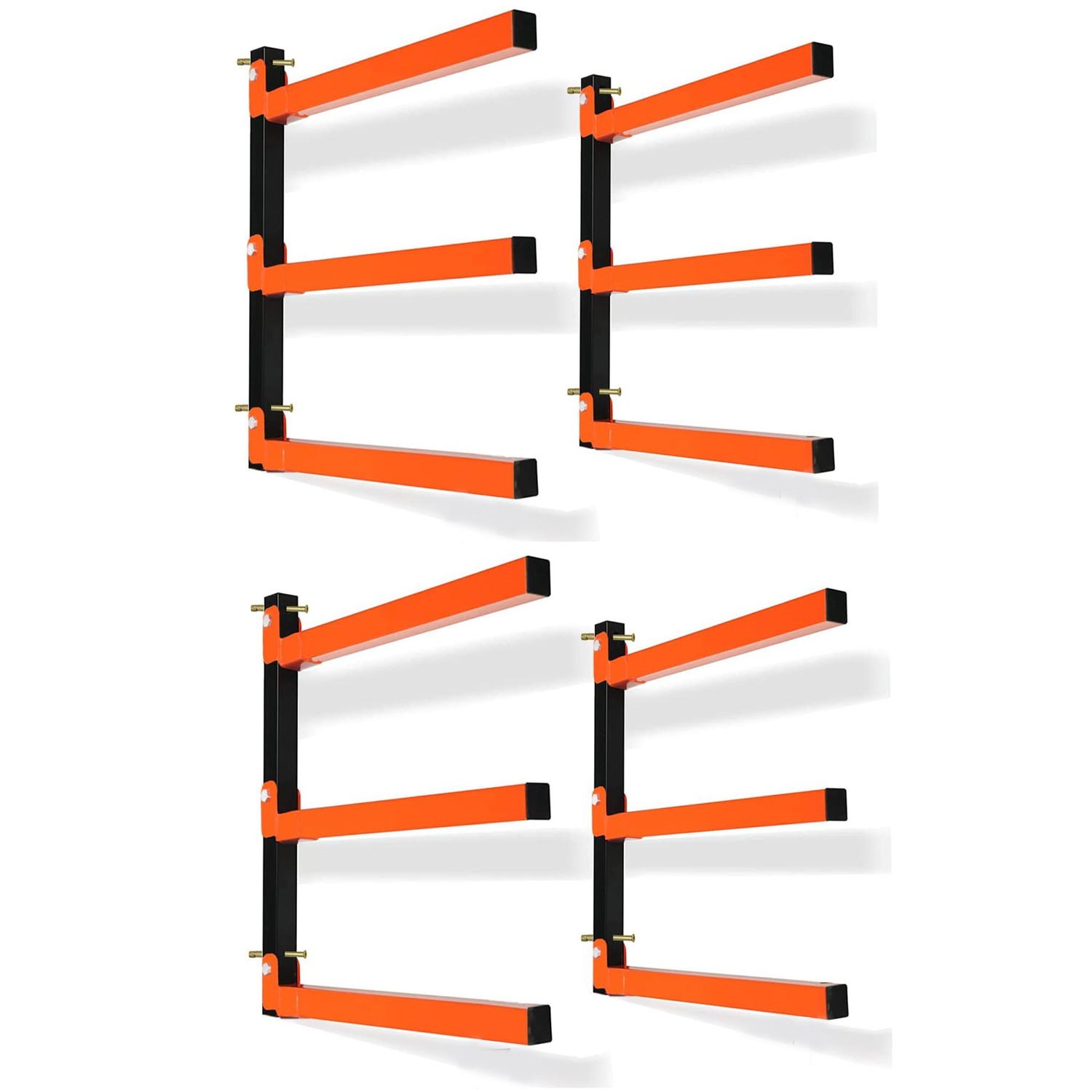 Thanaddo 3-Level Lumber Storage Heavy Duty Metal Wall Mount, Wood Tool ...