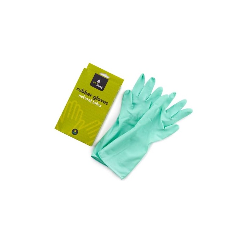 ecoLiving Natural Latex Rubber Gloves – NO Plastic Rubber Household
