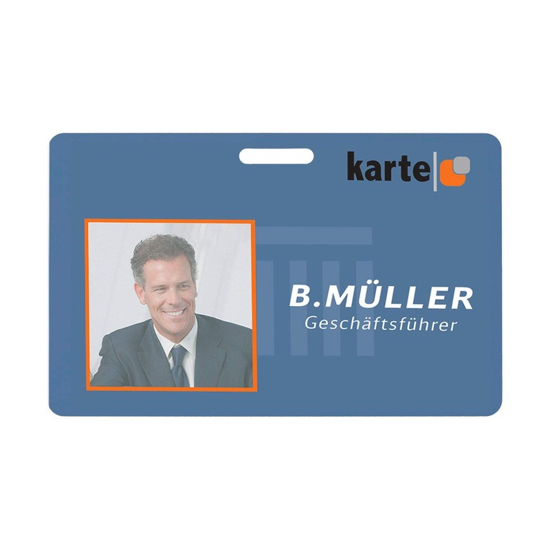 10 x Karteo® Blank Plastic Cards White Horizontal Horizontal with