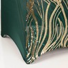 Tableclothsfactory Hunter Emerald Green Gold Spandex Stretch Banquet Chair Cover