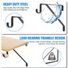 Pisman Adjustable Closet Rod Bracket Heavy Duty,Shelf Bracket with Rod