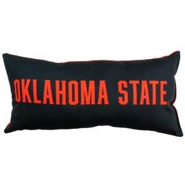 College Covers Solid Color Bolster Travel Pillow, 1 Count (Pack of 1), Oklahoma State Cowboys