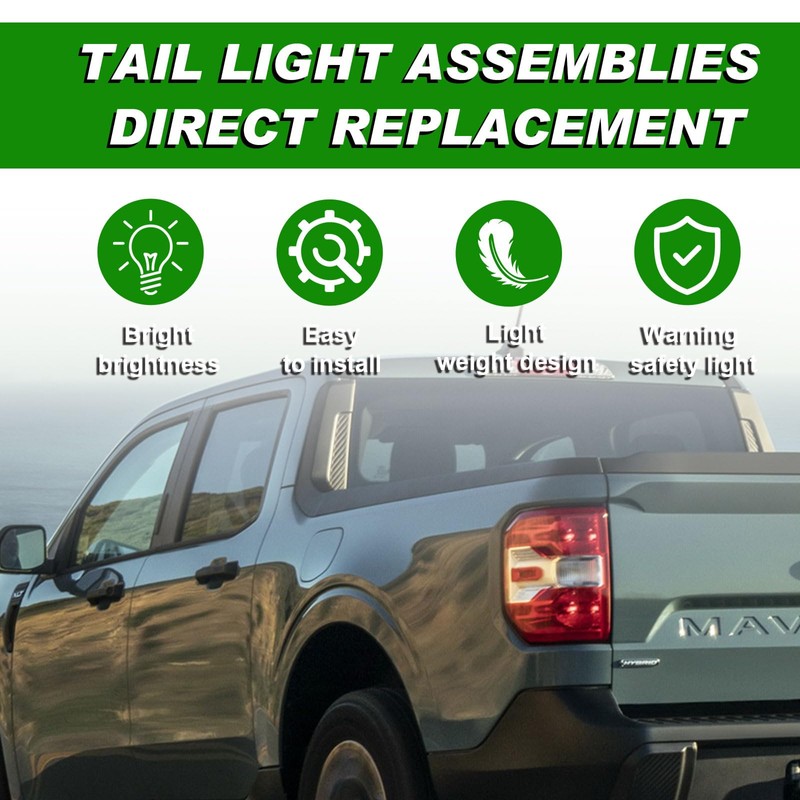 Tail Lights Compatible With 2022 2023 2024 Ford Maverick XL