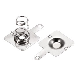 MECCANIXITY Battery Spring Plate AA Battery Spring Contact Nickel Plate 12mmx12mm 10 Set