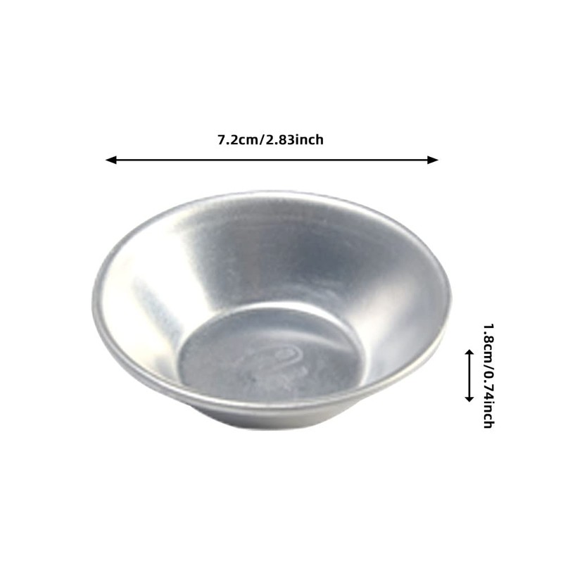 JASOLYI 10pcs Aluminum Egg Tart Molds,Tart Tin Pudding Moulds,Muffin Tin