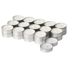 IKEA Little Loved Corner ADLAD Scented Tealight Candle, Scandinavian Woods/White, 3.5 hr (Pack of 30)
