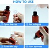 DTDNZKN 4 Pack 1 Oz (30ml) Amber Plastic Essential Oil