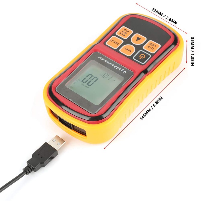 Handheld LCD Digital Anemometer Air Speed Tester GM8901 Measure Meter
