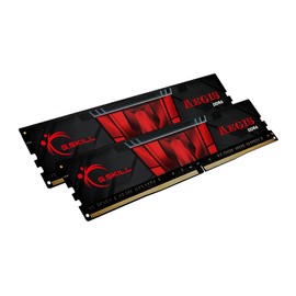 G.Skill Kit Barrettes mémoire 32Go (2x16Go) DIMM DDR4 Aegis PC4-24000 (3000 Mhz) (Noir et Rouge)