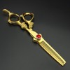 Golden Barber Scissors Hair Sparse Scissors Set and Hair Scissors
