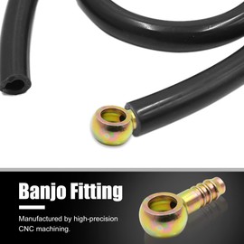 sourcing map Hose Coupling 10 mm ID Hollow Screw Brake Line Adapter for Motorcycle Car 14 mm