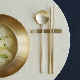 Notdam Bangjja Yugi Organic Dal Spoon Set for 2 / 놋담 방짜유기 유기 달수저 2인세트