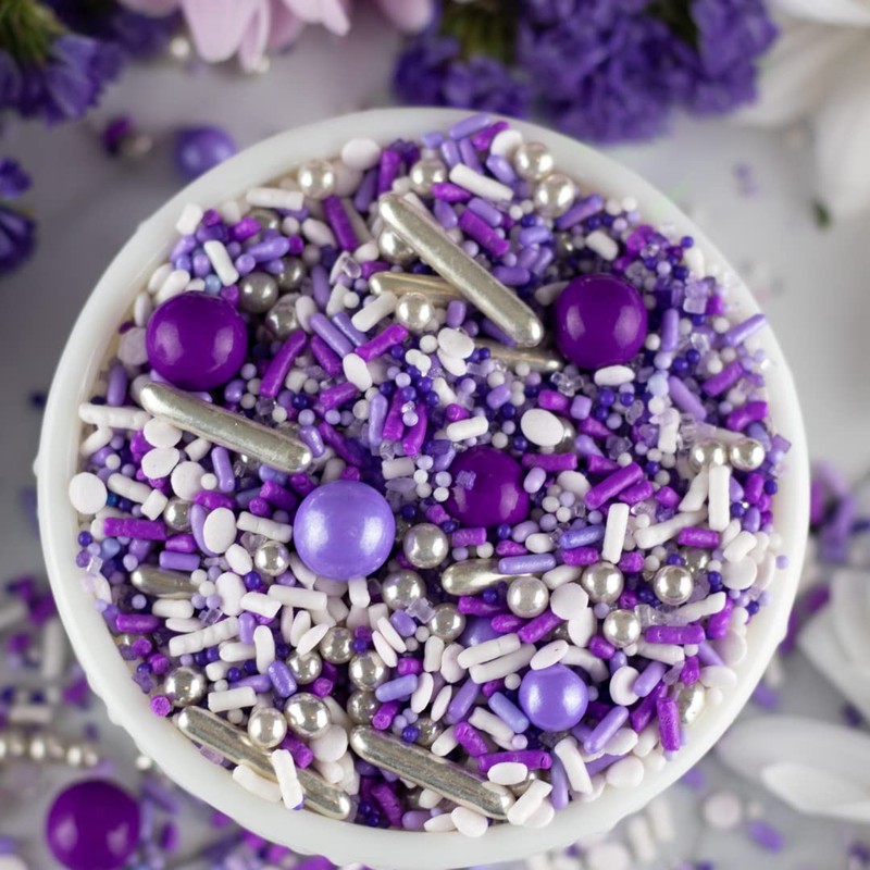 Sprinkle Pop Perfectly Purple Sprinkle Mix| Monochromatic Mix of Rich