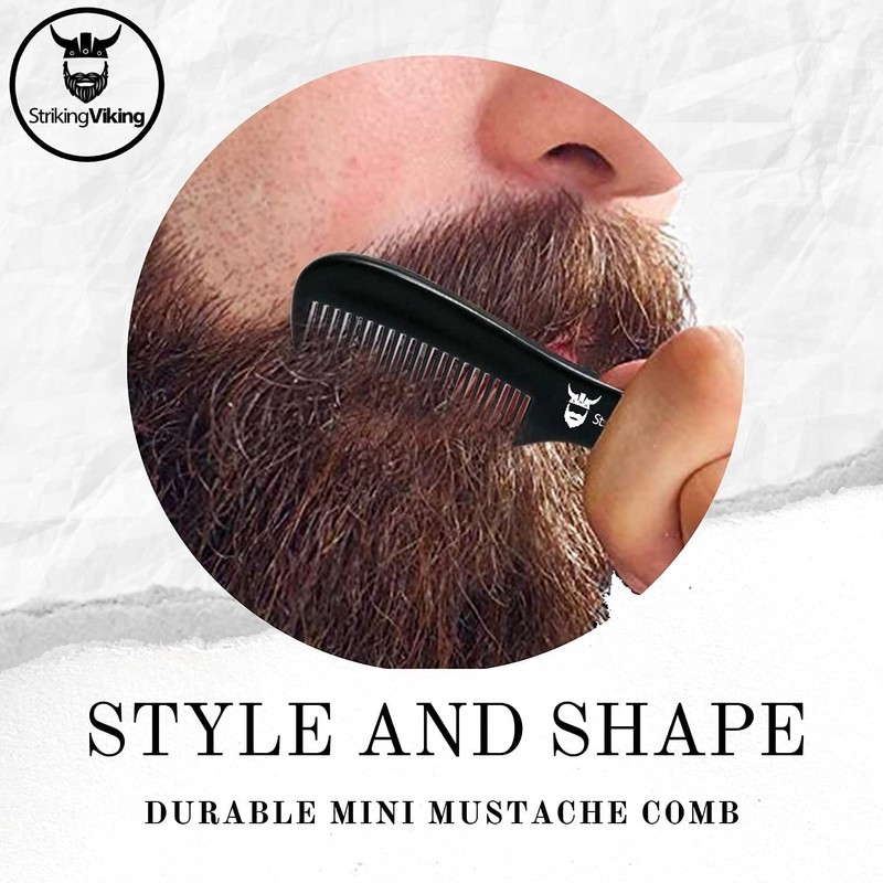 Striking Viking Mustache Wax and Comb Kit - Beard and