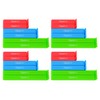 Clinch-It - Cierre Cuadrado para Bolsa, Multicolor, Paquete de 4,