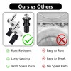 6Pcs Toilet Seat Bolts, Universal WC Replacement Bolts with Expanding