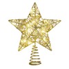Yardwe Christmas Star Tree Topper Lighted, Glitter Xmas Star Treetop