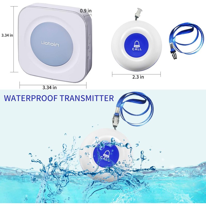 Caregiver Pager Wireless Call Button Call Bell Alert Button Nurse