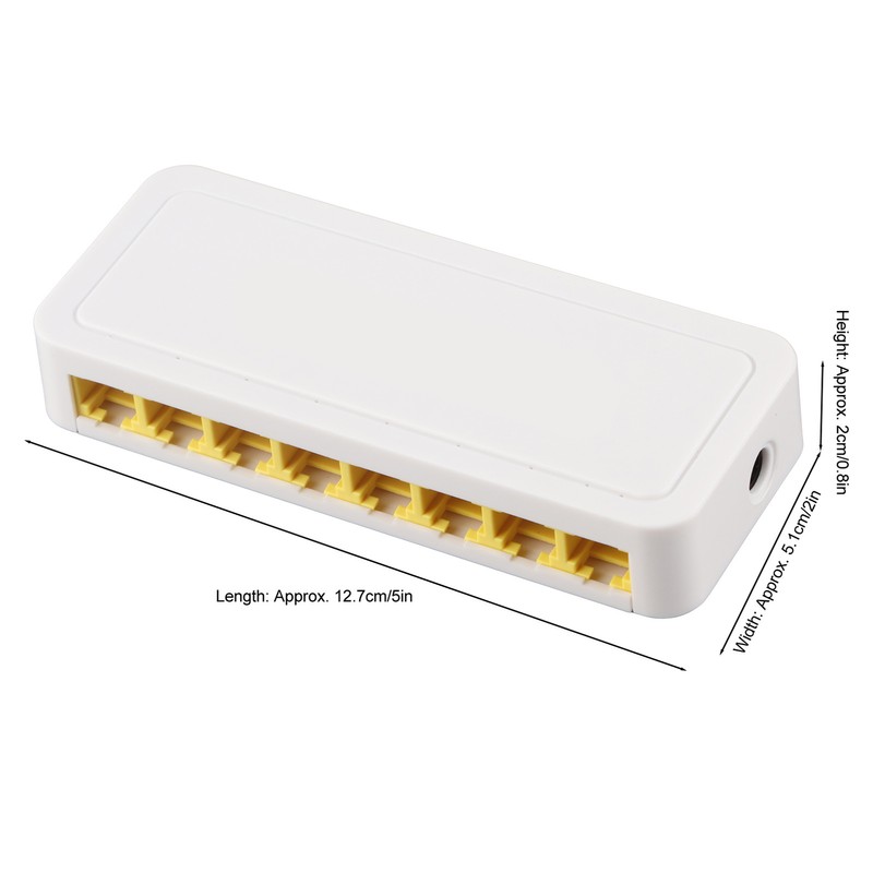 8 Port Ethernet Switch Professional Silent Operation Plug and Play