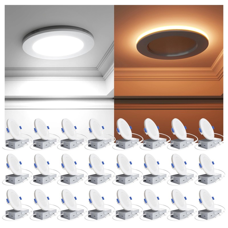 Ensenior 24 Pack 4 Inch LED Recessed Ceiling Light with