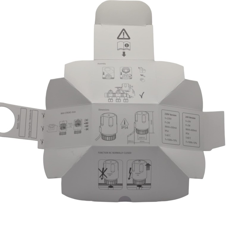 Water Underfloor Heating Actuator 230v Normally Closed Fits Most UK