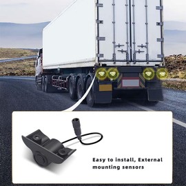 Parktronic 4 Parking Sensor Kit Backup Radar System 24V Distance Detection LCD Sound Warning for Truck Trailer Pickups RV Lorry Van